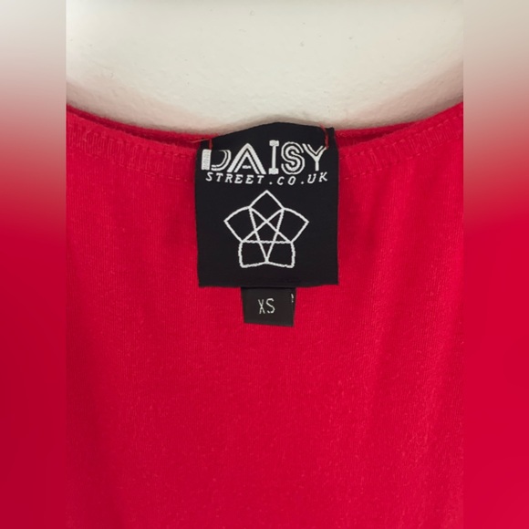 Daisy Street Co UK Cap Sleep Red Stretch Dress - XS - Picture 6 of 6